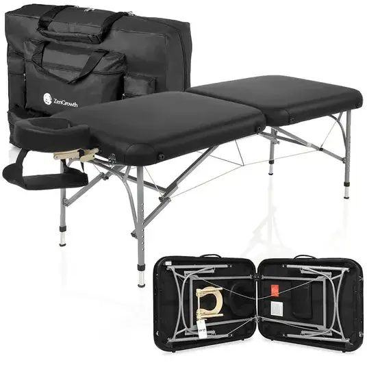 [33020] ZENGROWTH MASSAGEBANK 2-DELIG ZWART