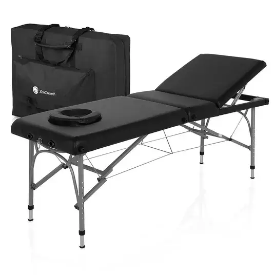 [33021] ZENGROWTH MASSAGEBANK 3-DELIG ZWART